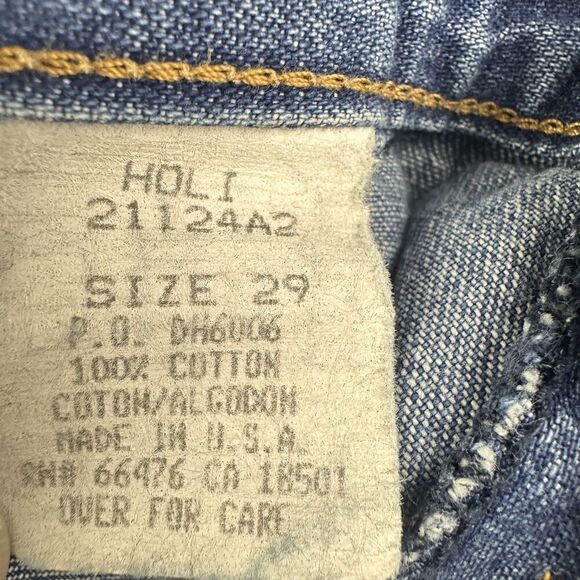 VTG Pepe Bareback Jeans Womens 29 Wide Leg High Rise 90s Y2K Grunge Made in USA* - Picture 3 of 16